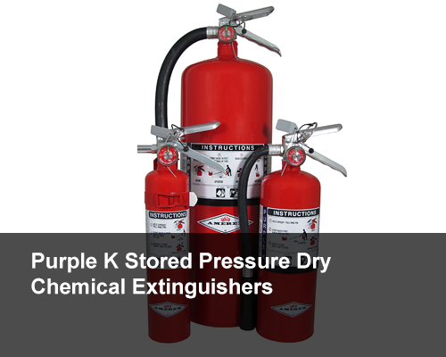 Purple K Stored Pressure Dry Chemical Extinguishers